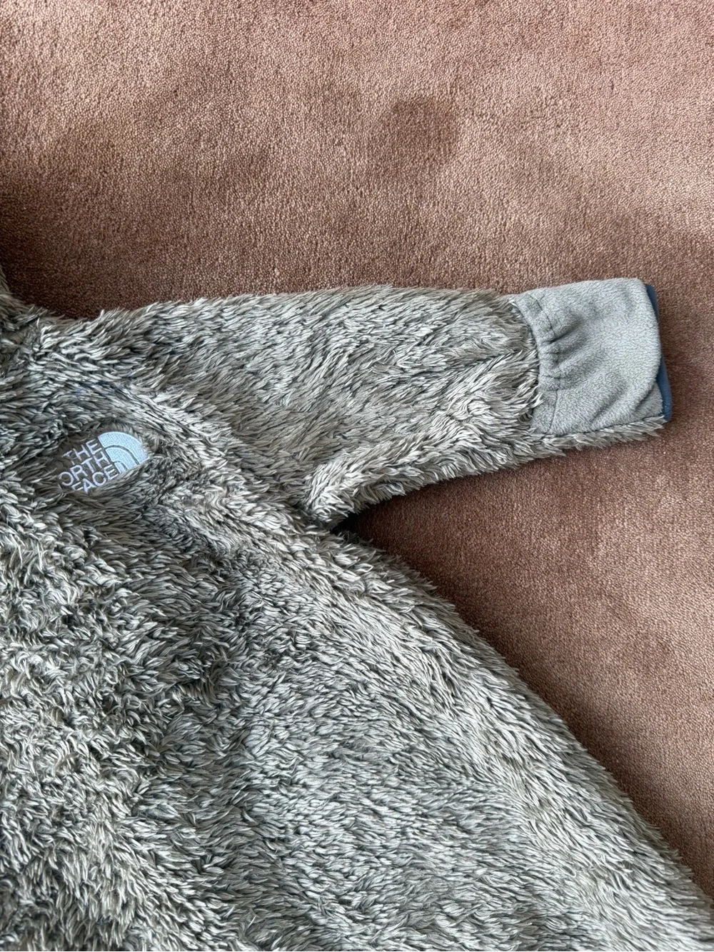 The North Face fleece faux fur baby snowsuit